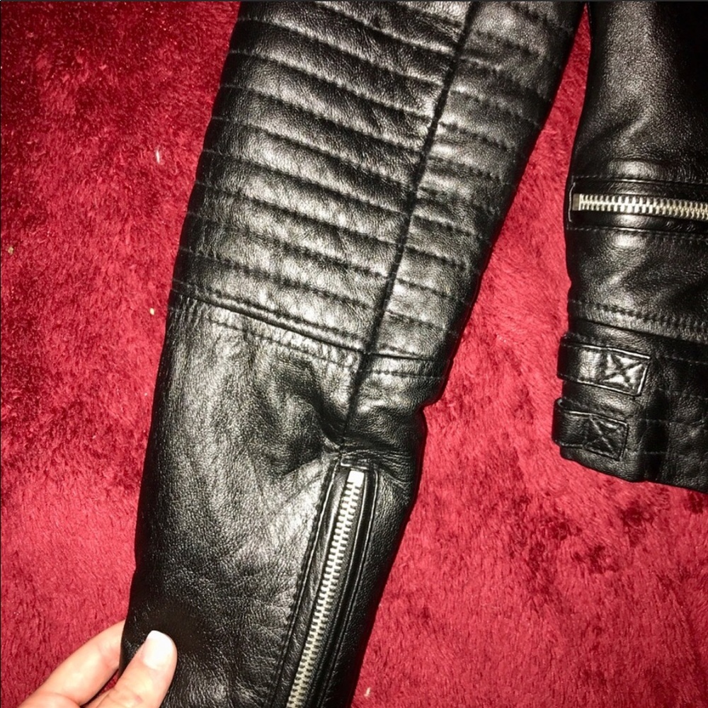 EUC Michael Kors Genuine Lambskin Leather Jacket - Picture 4 of 8
